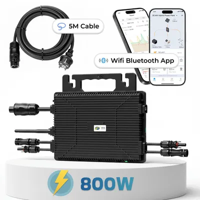 Produktbild von Astro Energy TM-L800Mi 800W Mikro-Wechselrichter – 2× MPPT, IP67, WLAN & App, Plug-&-Play Balkonkraftwerk inkl. 5m Anschlusskabel