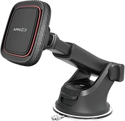 Produktbild von APPS2CAR Magnetic Car Mount, universelle Dashboard -Windschutzscheibe Industriestärke Saugnapfbecher Mobiltelefonhalter Einstellbarer Teleskoparm, 6 s