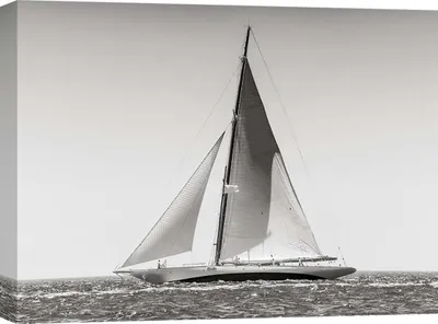 Immagine prodotto di Stampa d'arte su tela Barche a vela Classica barca a vela da regata - 120x90 cm