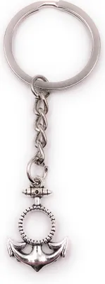 Produktbild von Onwomania Schlüsselanhänger Anker Kreis Seil Metall Anhänger Charm