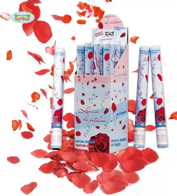 Image de canon à confettis roses rouges env. 50 cm