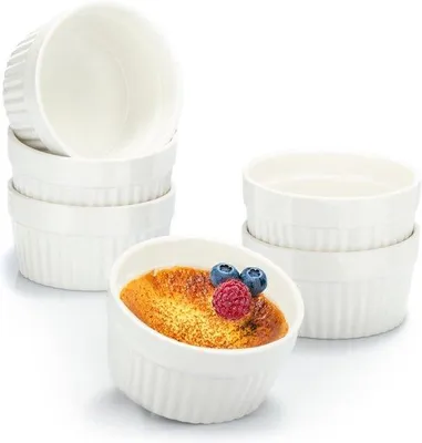 Produktbild von Famanu Souffléformen Keramik - 4 Stück, weiß