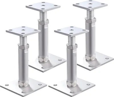 Produktbild von Posthalter, höhenverstellbar, tragfähiges Design, 4Stück, 145 bis 225mm