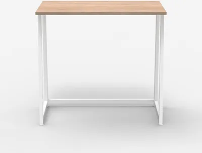 Produktbild von Platzsparender klappbarer Bürotisch in Weiß und Holz 80x45x75 Wolly W