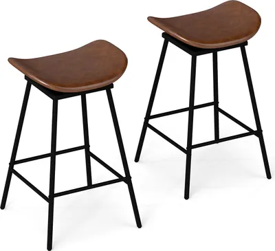 Immagine prodotto di Set di 2 sgabelli da bar COSTWAY, sgabello da banco girevole a 360°, altezza seduta 71,5 cm, sgabello in legno con poggiapiedi, sgabello da bistrot, sgabello da cucina, marrone