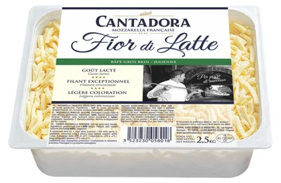 Image de Mozzarella « fior di latte » Cantadora en julienne, 2,5 kg