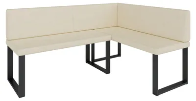 Produktbild von Eckbank Akiko NINA Metal [] -196x142 RECHTS-SOFT 33- Kunstleder|Eckbankgruppe für Ihrem Esszimmer|Küche|modern|Sitzecke|Essecke