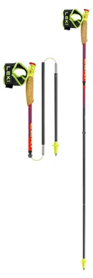Obrázok produktu pre Ultraľahká turistická palica, karbónová, skladacia, červená/fialová