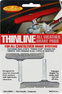 Produktbild von Kool-Stop Bremsschuhe C3 Thinline Cantilever, L=71,8mm asymm., für Aluminiumfelgen, silber