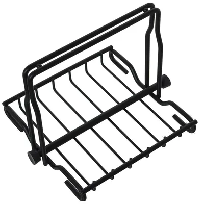 Serviettenhalter aus Metall, schwarz, 21x18x15 cm