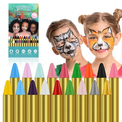 Obrázok produktu pre Sada detskej kozmetiky, 18 farieb, farby na telo, umývateľné