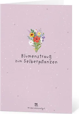 Immagine prodotto di Biglietto di auguri con mazzo di fiori da piantare - biglietto sostenibile in