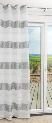 Produktbild von Lysel - Ösenschal Camouflagestreifen #1W in den Maßen (B x H): 140cm x 245cm in Grau/grau