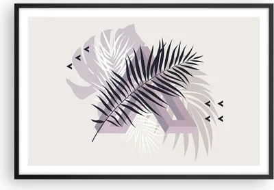 Produktbild von Gerahmtes Poster - Schwarzer Rahmen - Grafiken Blatt Buntstift - 91,5x61 cm - Wand Bild - Wanddeko - Wandbilder - Kunstposter - Wandposter - Bilderrahmen - Bilder - Kunstdruck - P2BAA91x61-4455