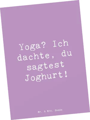 Produktbild von Mr. & Mrs. Panda Postkarte Spruch Yoga Humor - Lavendeltraum - Geschenk, Grußkarte, Körper, bildkarte, Postkarten, Sportler Geschenke, Gemeinschaft, Ansichtskarte, Sport