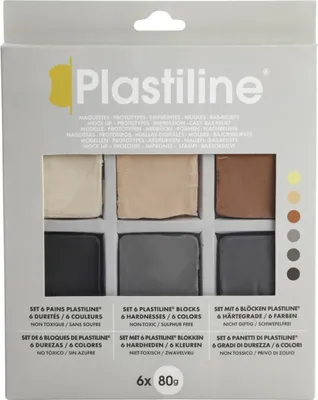 Obrázek produktu pro Plastiline Set Plasticine Sample Blocks Profesionální modelovací hmota 6 x 80 g