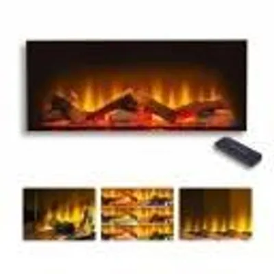 Produktbild von Acantha Aspire 75 Corner View elektrischer Einbaukamin 79,2 × 49 × 23,5 cm 3D LED Flamme 1–2 kW Fernbedienung Eckmodell