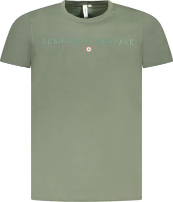 Produktbild von Herren Kurzarm T-Shirt in Grün mit Rundhals und Akademie-Logo-Druck