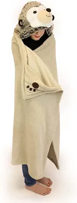 Obrázok produktu pre Dekoračná prikrývka s motívom ježka, mäkký materiál, 150x200 cm, ideálna na príjemné večery