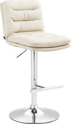 Produktbild von CLP Barhocker Damar Kunstleder höhenverstellbar und drehbar creme Gestell Farbe chrom