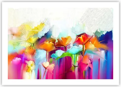 Produktbild von Poster - Poster ohne Rahmen - Blumen Wiese Sommer - 70x50 cm - Wand Bild - Wanddeko - Wandbilder - Kunstposter - Wandposter - Bilder - Kunstdruck - Wanddekoration - Wandbild - P2XAA70x50-4095