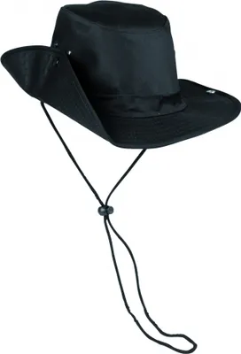 Produktbild von US Buschhut mit Kinnband schwarz, M