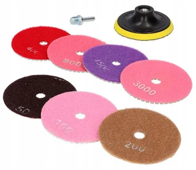 Produktbild von Italko Diamant-Schleif- und Polierpads Set für Feinsteinzeug, Keramik
