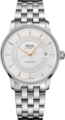 Zdjęcie produktu dla Mido Baroncelli M0374071103101 Męski zegarek automatyczny z 80-godzinną rezerwą chodu