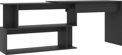 Obrázek produktu pro vidaXL Rohový psací stůl šedý 200x50x76 cm výrobek ze dřeva