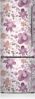 Produktbild von Magnetfolie Aufkleber Kühlschrankmagnete 60x205 cm - Pinke Blumen