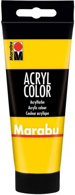 Produktbild von Marabu Acrylfarbe "AcrylColor" gelb 100 ml