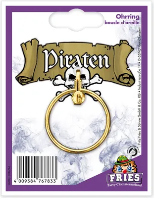 Produktbild von Piraten Ohrclip Kunststoff Karneval Fasching Halloween Party Cosplay