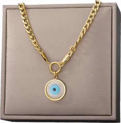 Produktbild von Halskette - Chirurgenstahl 18K vergoldet - Eleganz - Antiallergisch - Modisches Accessoire