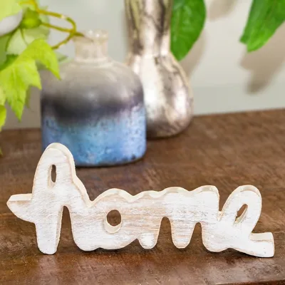 Produktbild von Holzdeko, "Home", weiß, Dekoration