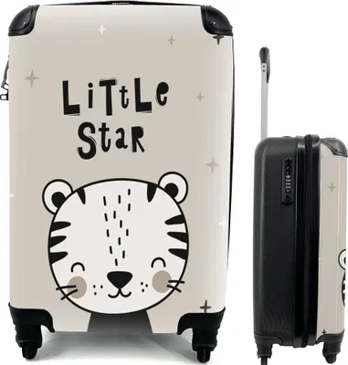Produktbild von MuchoWow® MuchoWow® Koffer Handgepäck Trolley Rollkoffer Kleine Reisekoffer mit 4 Rollen - Zitate - Sprichwörter - Kleiner Stern - Kinder - Baby - Cabin Size < 55x40x23 cm & 55x40x20 cm - Fotokoffer -