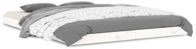 Immagine prodotto di vidaXL Letto in legno massiccio bianco 135x190 cm pino