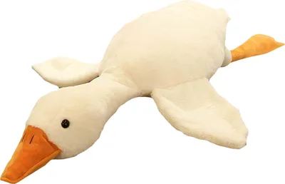Immagine prodotto di Peluche d'oca, morbido cuscino di peluche, peluche per bambini e adulti, bianco, 50 cm