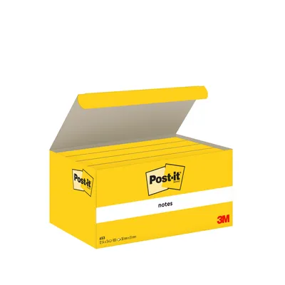 Zdjęcie produktu dla Post-It 7100296172, Prostokąt, Żółty, Papier, 51 mm, 38 mm, 100 ark.