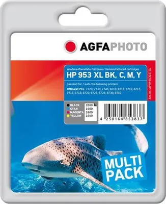 Produktbild von AgfaPhoto APHP953SETXL, 2000 Seiten, 4800 Seiten, Schwarz, Cyan, Magenta, Gelb, 4 Stück(e)