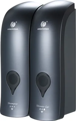 Produktbild von CHUANGDIAN 300ml * 2 NO Bohren Wandmontage Doppelkopf Manuelle Seifenspender Bad Duschgel Fluessiges Shampoo Spender Halter