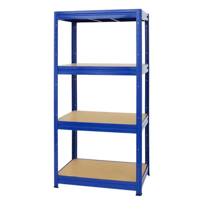 Produktbild von Schwerlastregal DINO | HxBxT 180x90x60cm | 4 MDF-Platten-Ebenen 6,5 mm | Fachlast 600kg | Blau