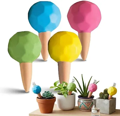 Imagen del producto de Varillas de riego automático para plantas, de terracota, con liberación lenta de agua, para un riego de 3 a 7 días, ideales para el riego de plantas