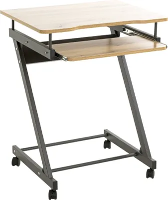 Produktbild von Computertisch >24989< in anthrazit-eiche, MDF, Metall - 60x75x49cm (BxHxT)