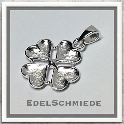 Produktbild von Glücksbringer Kleeblatt in 925 Silber als Anhänger