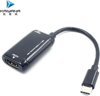 Zdjęcie produktu dla Konwerter wideo USB 3.1 typu C na HDMI typu C na HDMI obsługuje rozdzielczość 1080P Czarny