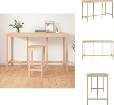 Obrázek produktu pro vidaXL Barový stůl 180x80x110 cm z masivního borovicového dřeva - Jídelní stoly