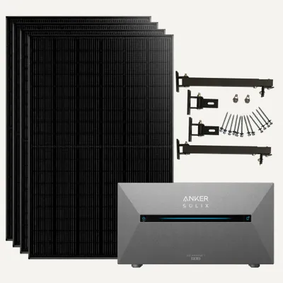 Produktbild von Balkonkraftwerk 1740W Balkonkraftwerk mit Anker 2 Pro mit Halterung