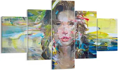 Produktbild von Bild auf Leinwand - Leinwandbild - frau modern - 125x70cm - Wand Bild - Wanddeko - Wandbilder - Leinwanddruck - Bilder - Kunstdruck - Wanddekoration - Leinwand bilder - Wandkunst - EA125x70-3473