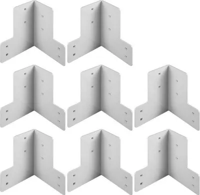 Produktbild von Metallische Winkelstütze für Holzverbinder, verzinkt, 8 Stück