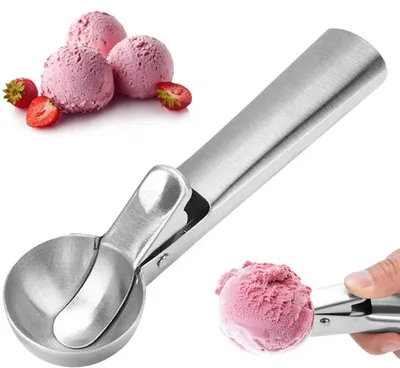 Produktbild von Roestvrijstalen IJslepel mit Ausgusser für Eis und Obst